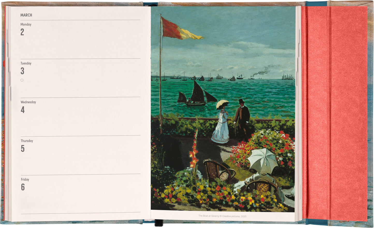 Wöchentlicher Magnetplaner Claude Monet 2026, 11 x 16 cm