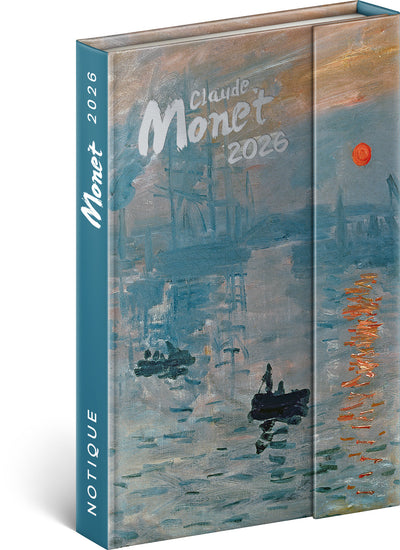 Wöchentlicher Magnetplaner Claude Monet 2026, 11 x 16 cm