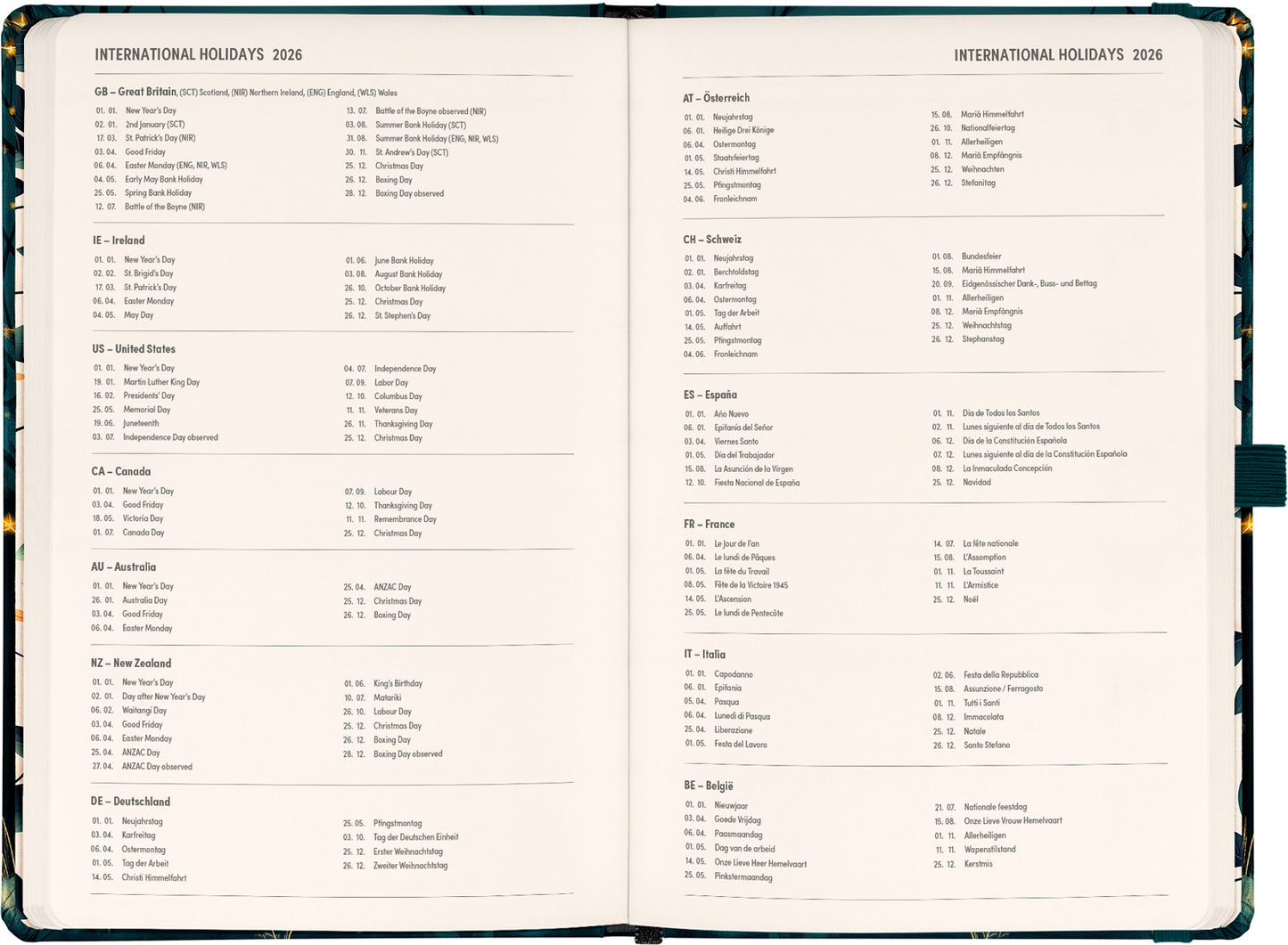 Planbook Kalender/Notizbuch Fuchs 2026, 13 x 21 cm