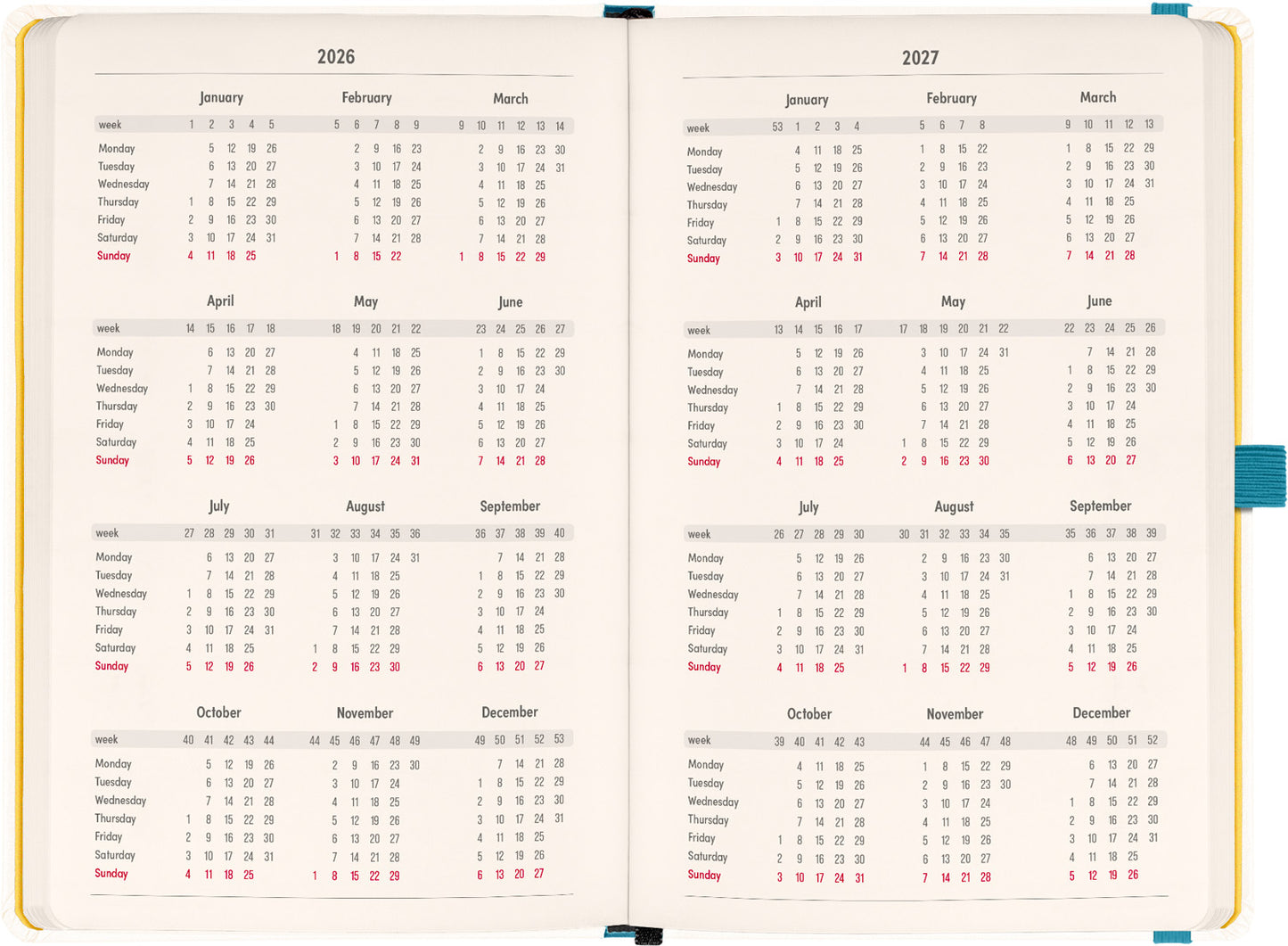 Planbook Kalender/Notizbuch Herbarium 2026, 13 x 21 cm