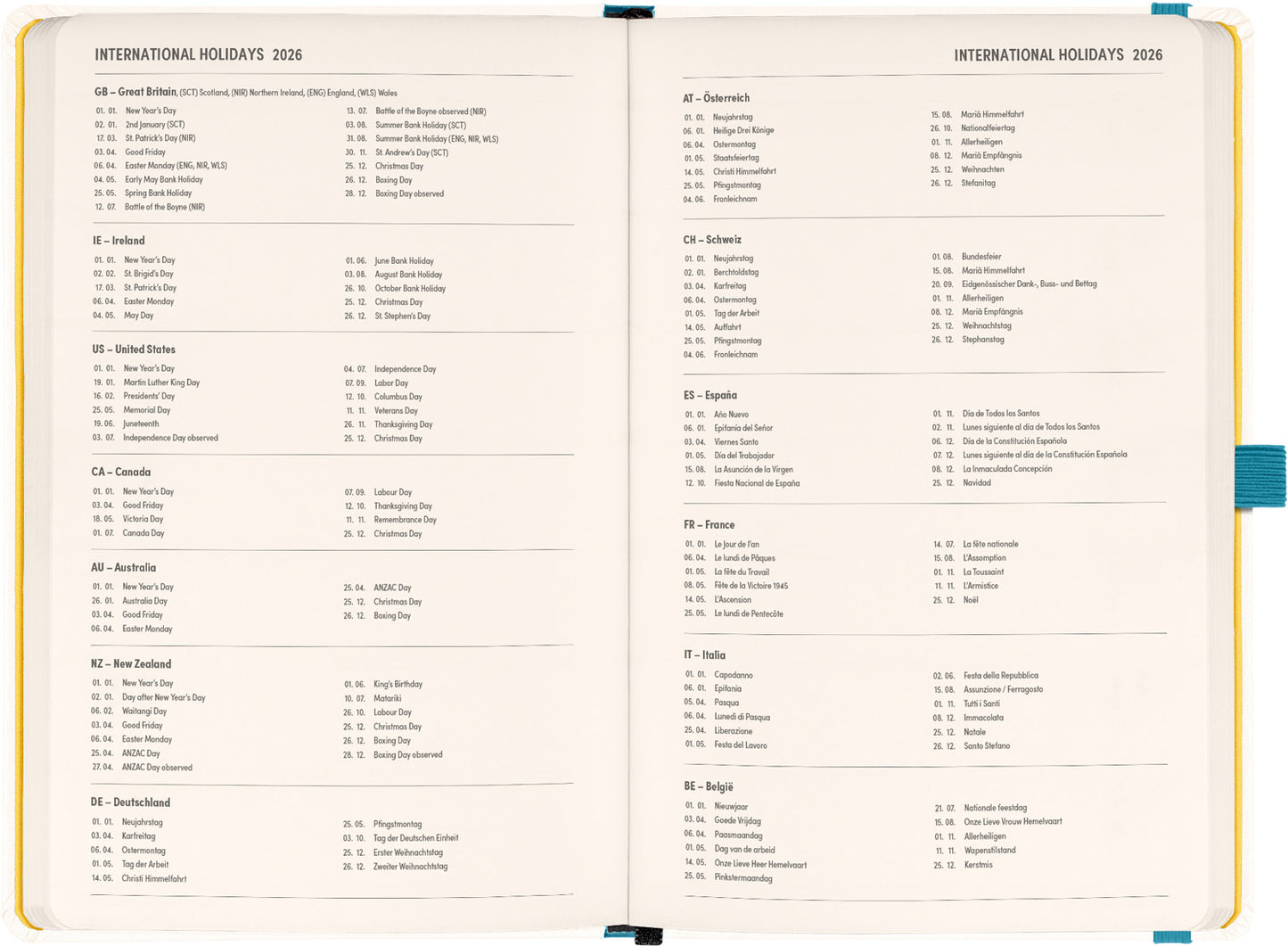Planbook Kalender/Notizbuch Herbarium 2026, 13 x 21 cm