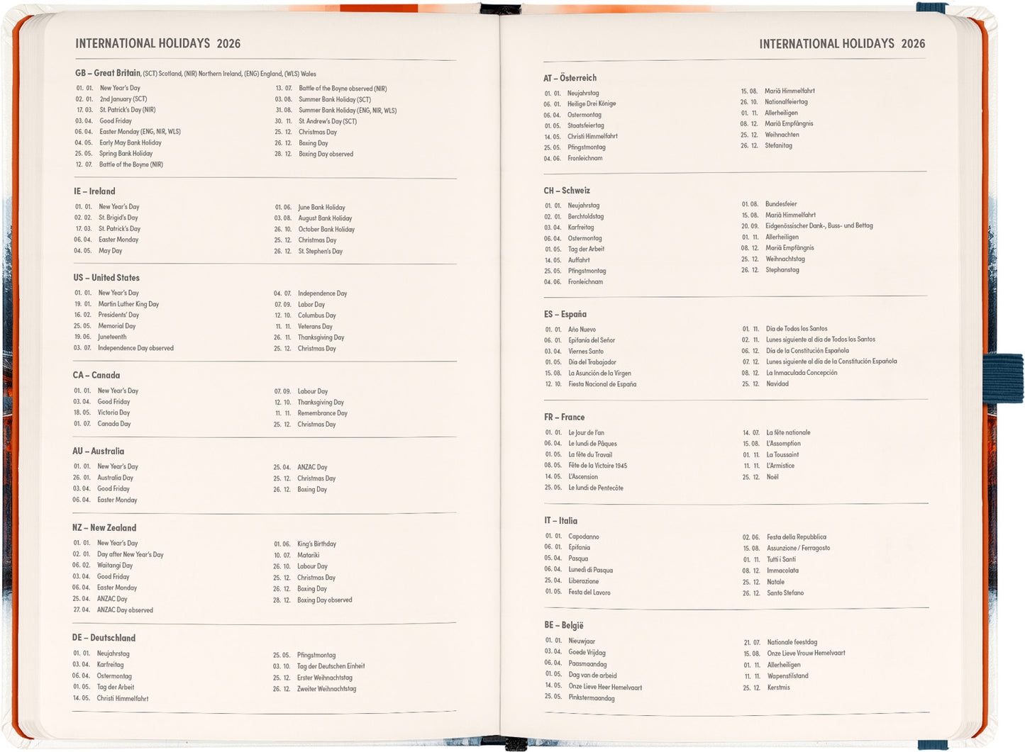 Planbook Kalender/Notizbuch Japan 2026, 13 x 21 cm