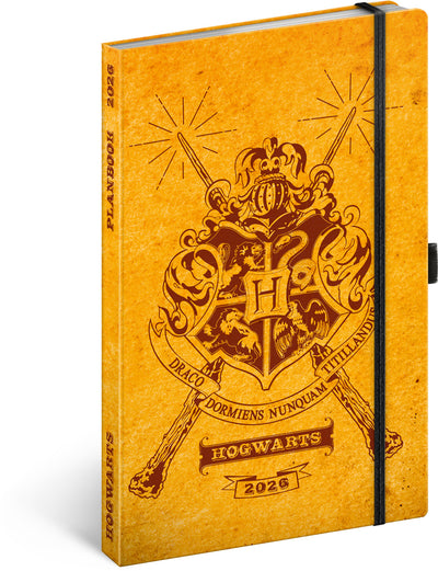 Planbook Kalender/Notizbuch Harry Potter – Hogwarts 2026, 13 x 21 cm