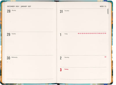 Wochenplaner Handtaschenformat Riviera 2027, 9,8 x 14,5 cm