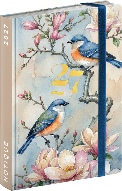 Wochenplaner Handtaschenformat Birds 2027, 9,8 x 14,5 cm