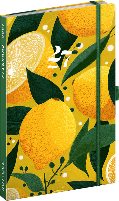 Planbook Planer/Notizbuch Lemons 2027, 13 x 21 cm