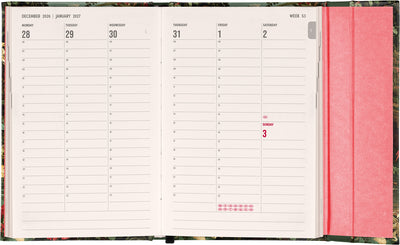 Magnetic Weekly Planner Flamingo 2027, 11 x 16 cm