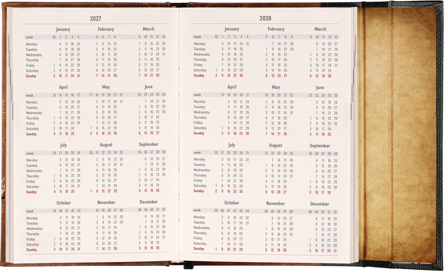 Magnetic Weekly Planner Harry Potter – Deathly Hallows 2027, 11 x 16 cm