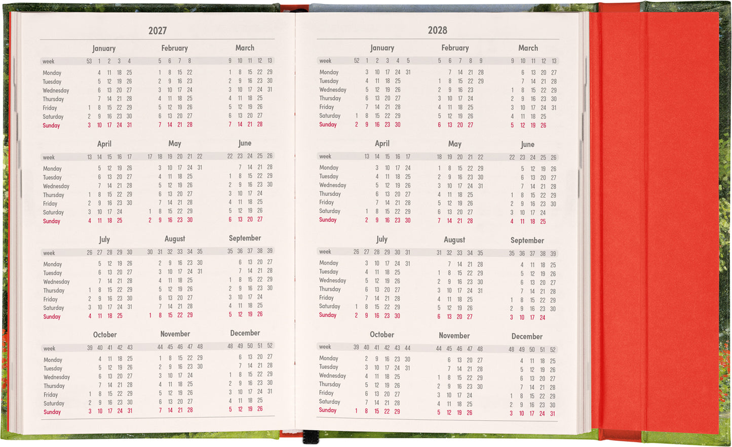 Magnetic Weekly Planner Claude Monet 2027, 11 x 16 cm