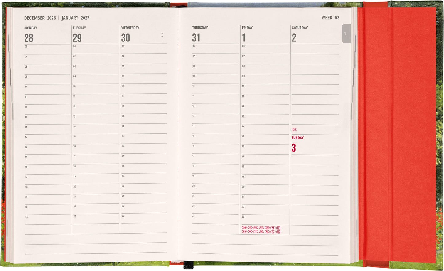 Magnetic Weekly Planner Claude Monet 2027, 11 x 16 cm