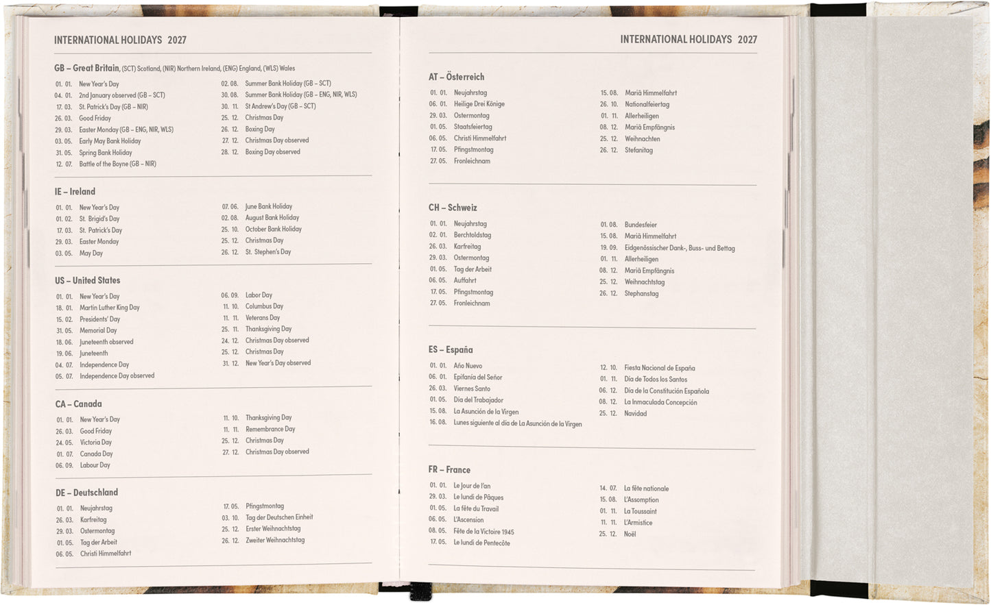 Magnetic Weekly Planner Michelangelo 2027, 11 x 16 cm