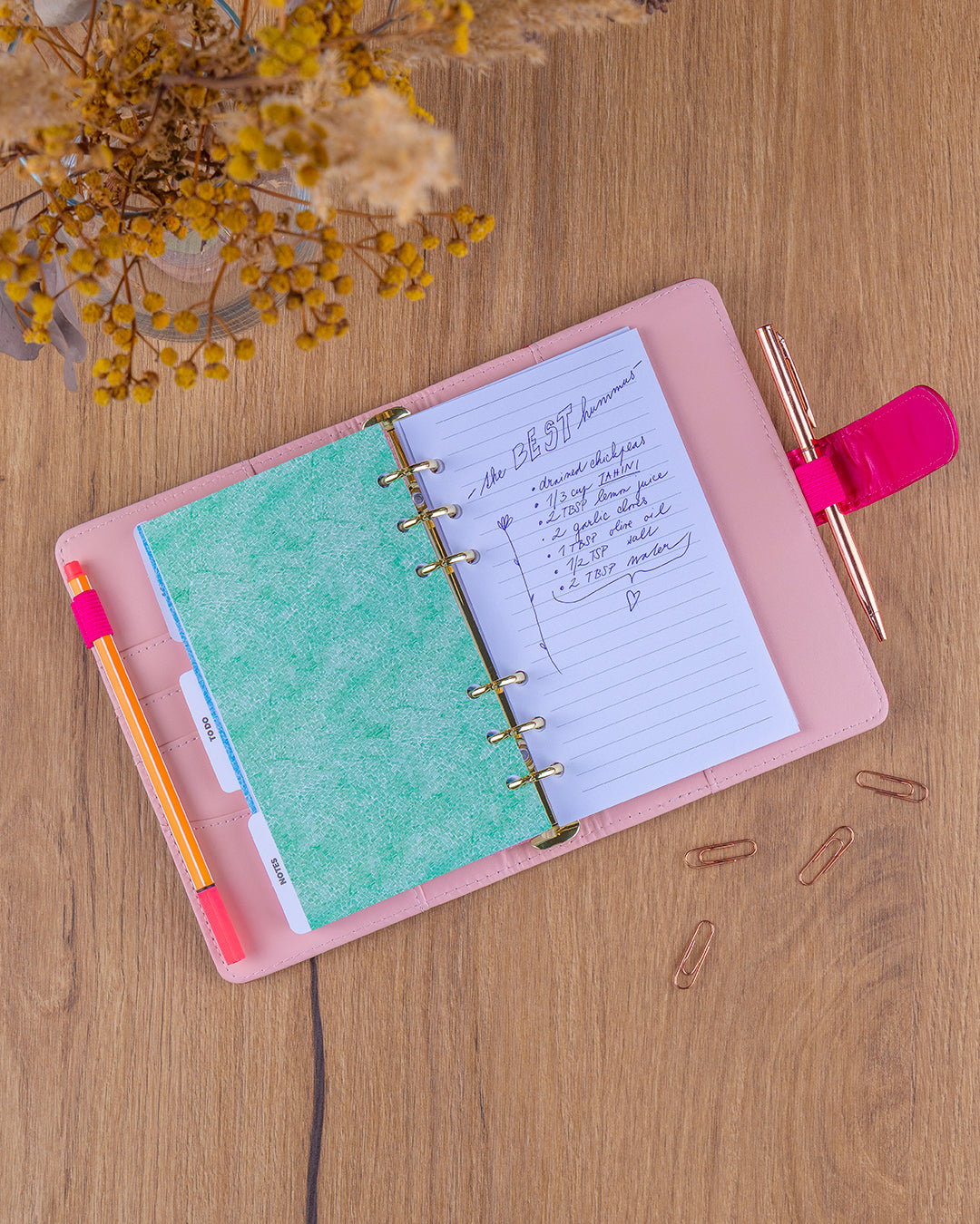 Refill – Weekly Ring Bound Planner 2027, fuchsia, 12,5 x 19 cm