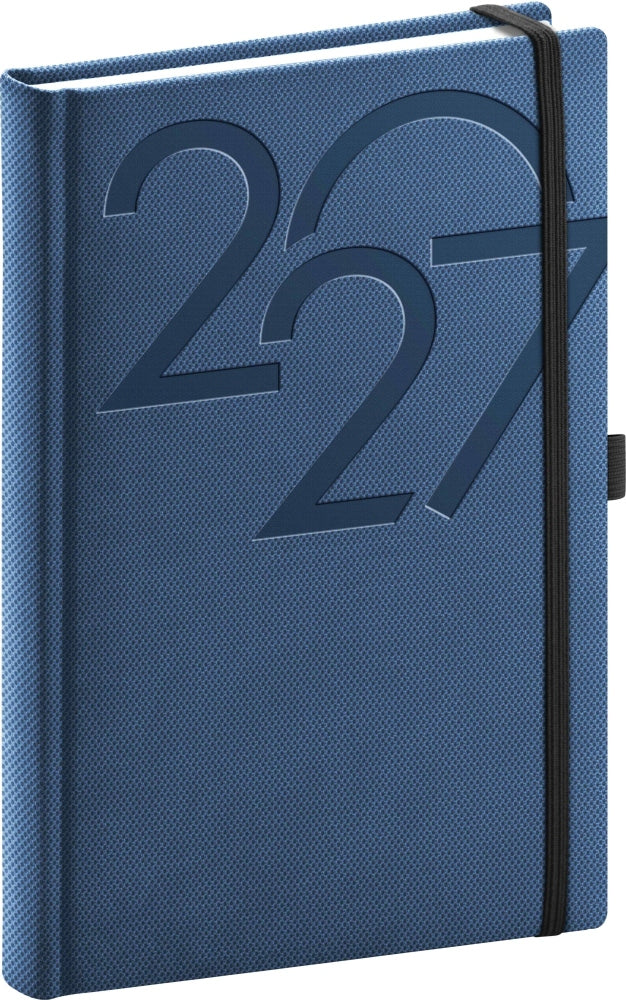 Buchkalender Ajax 2027, Tageskalender, blau, 15 x 21 cm