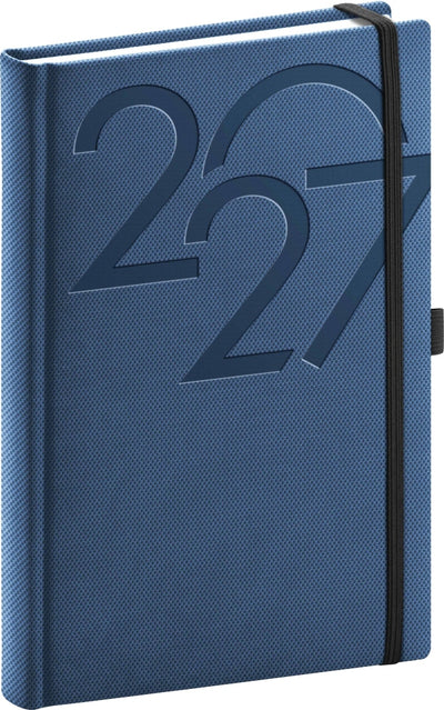 Buchkalender Ajax 2027, Tageskalender, blau, 15 x 21 cm