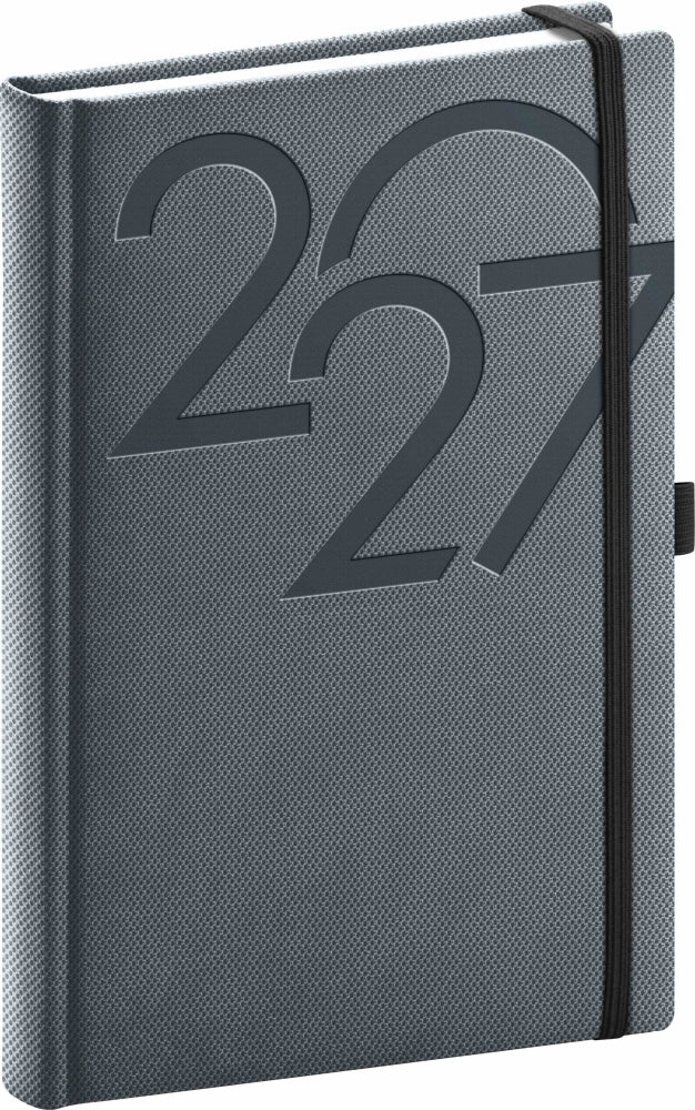 Buchkalender Ajax 2027, Tageskalender, schwarz, 15 x 21 cm