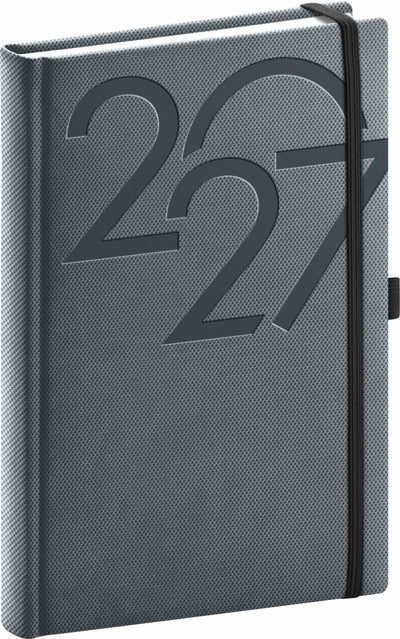 Buchkalender Ajax 2027, Tageskalender, schwarz, 15 x 21 cm