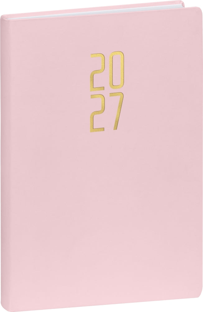 Buchkalender Ponza 2027, Tageskalender, rosa, 15 x 21 cm