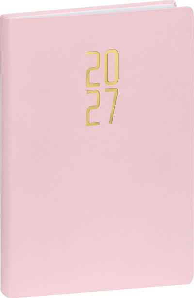 Buchkalender Ponza 2027, Tageskalender, rosa, 15 x 21 cm