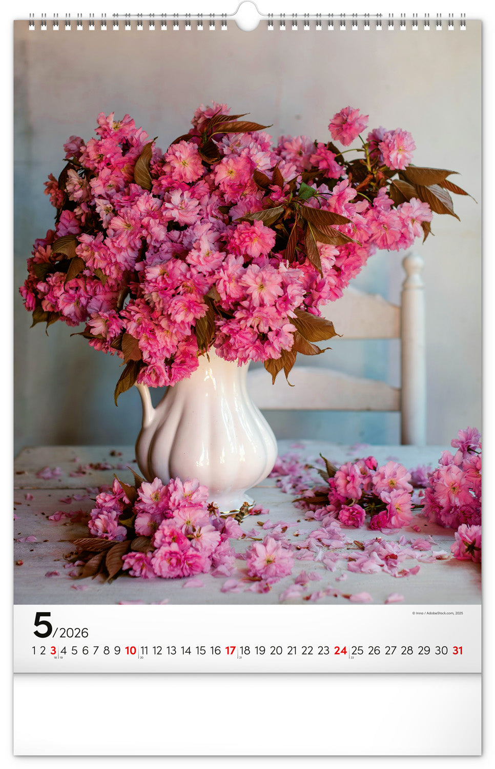 Wandkalender Blumenstrauß 2026, 33 x 46 cm