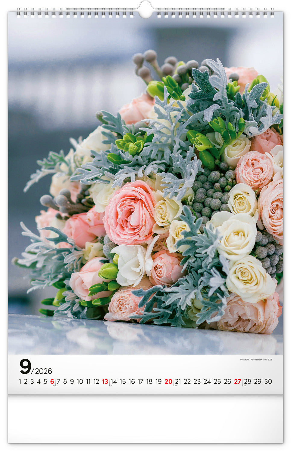 Wandkalender Blumenstrauß 2026, 33 x 46 cm