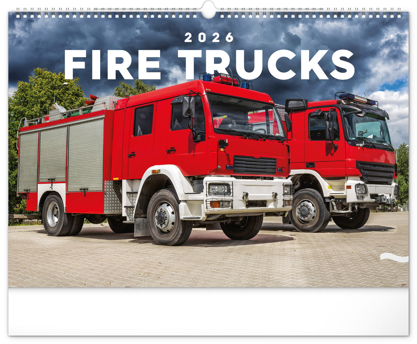Wandkalender Feuerwehrfahrzeuge 2026, 48 x 33 cm