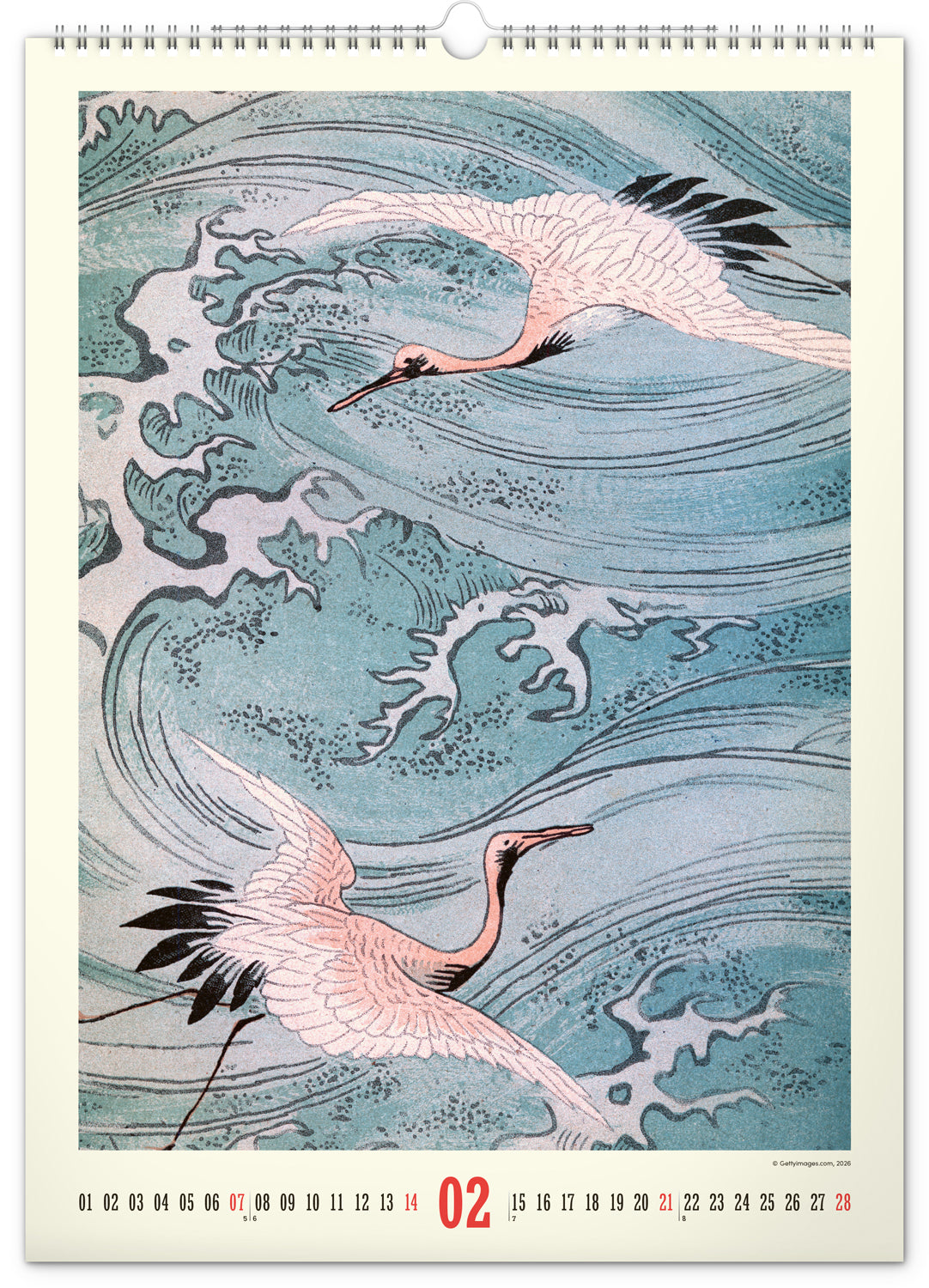 Wandkalender Vintage-Plakate – Japanische Kunst 2027, 33 x 46 cm