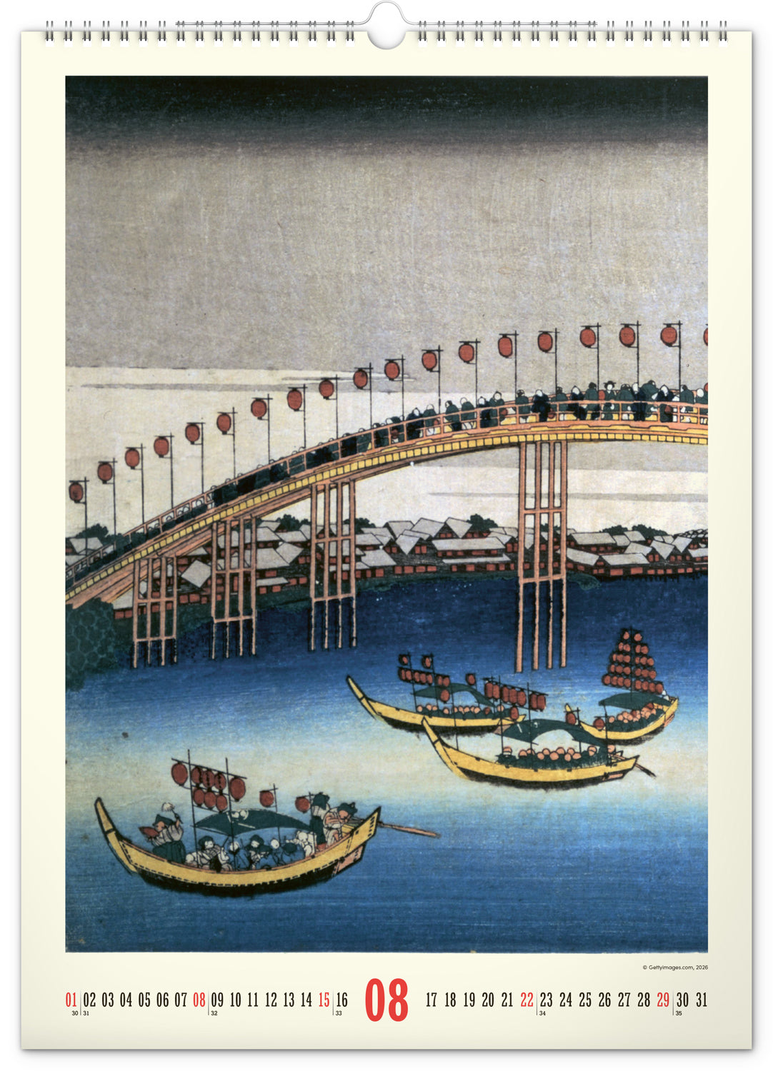 Wandkalender Vintage-Plakate – Japanische Kunst 2027, 33 x 46 cm