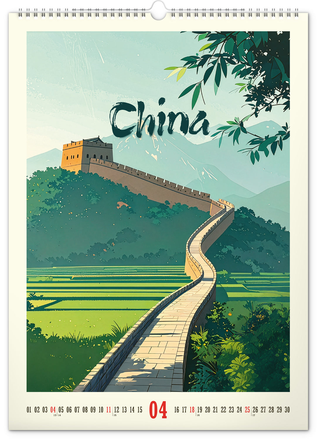 Wandkalender Vintage-Plakate – Ferne Länder 2027, 33 x 46 cm