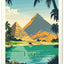 Wandkalender Vintage-Plakate – Ferne Länder 2027, 33 x 46 cm