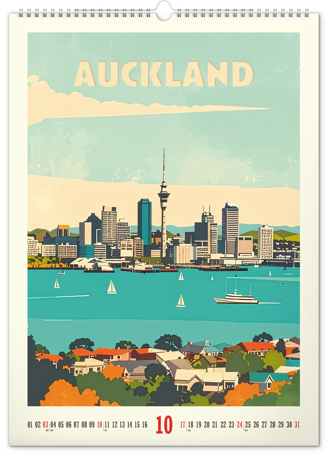 Wandkalender Vintage-Plakate – Weltstädte 2027, 33 x 46 cm