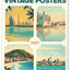 Wandkalender Vintage-Plakate – Weltstädte 2027, 33 x 46 cm