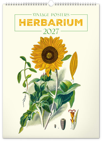 Wandkalender Vintage-Plakate – Herbarium 2027, 33 x 46 cm