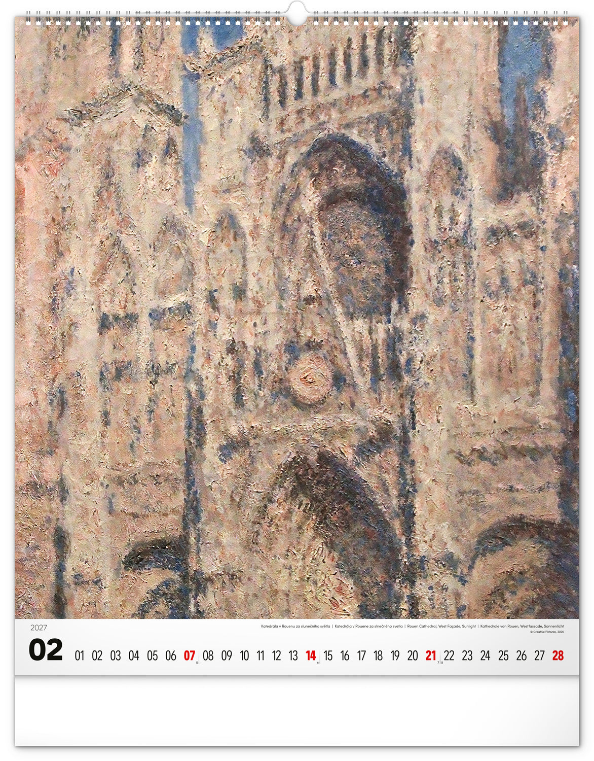 Wandkalender Claude Monet 2027, 48 x 56 cm