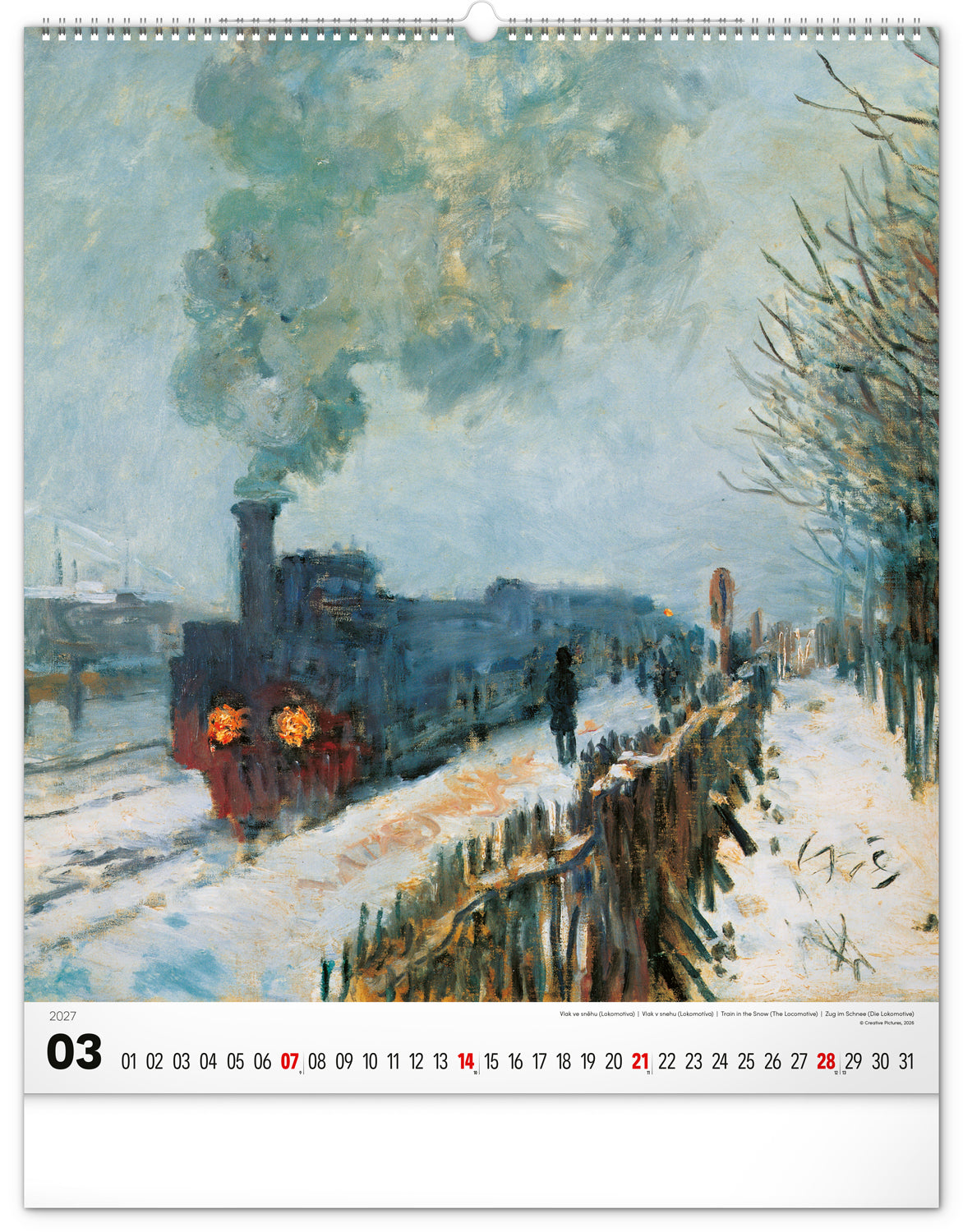 Wandkalender Claude Monet 2027, 48 x 56 cm
