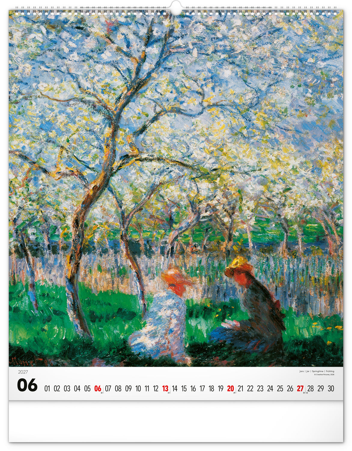 Wandkalender Claude Monet 2027, 48 x 56 cm