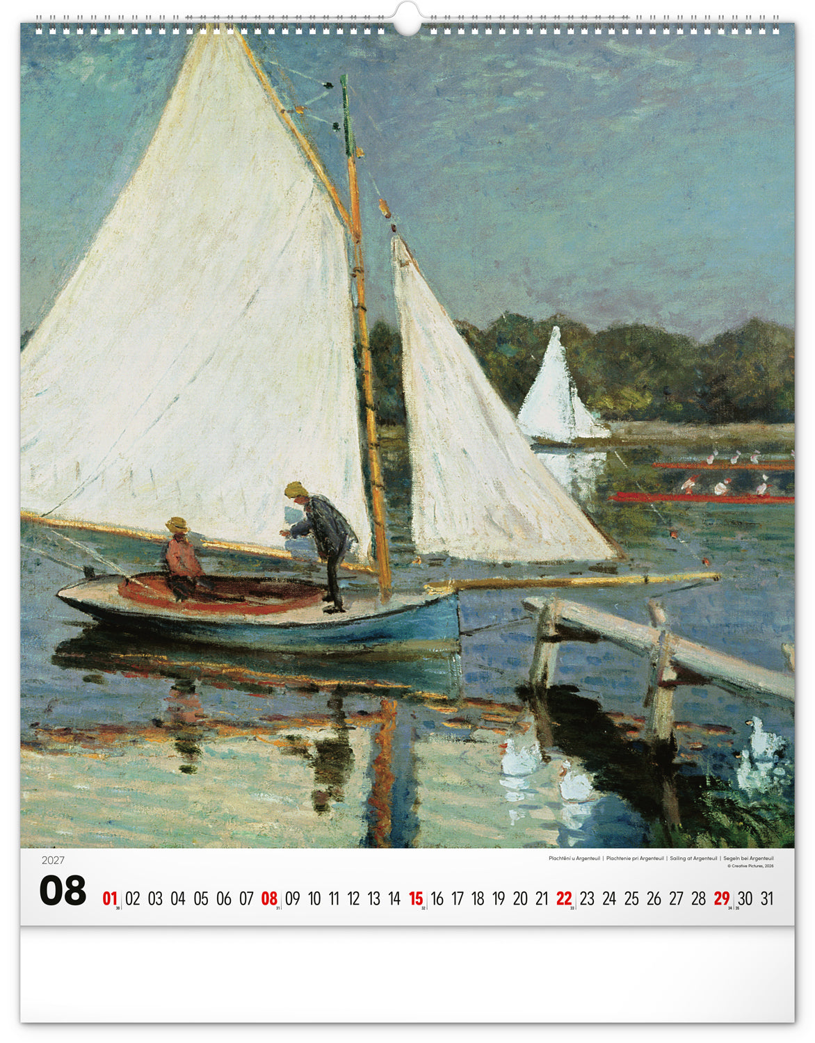 Wandkalender Claude Monet 2027, 48 x 56 cm