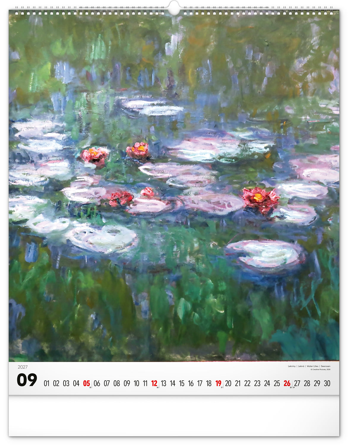 Wandkalender Claude Monet 2027, 48 x 56 cm