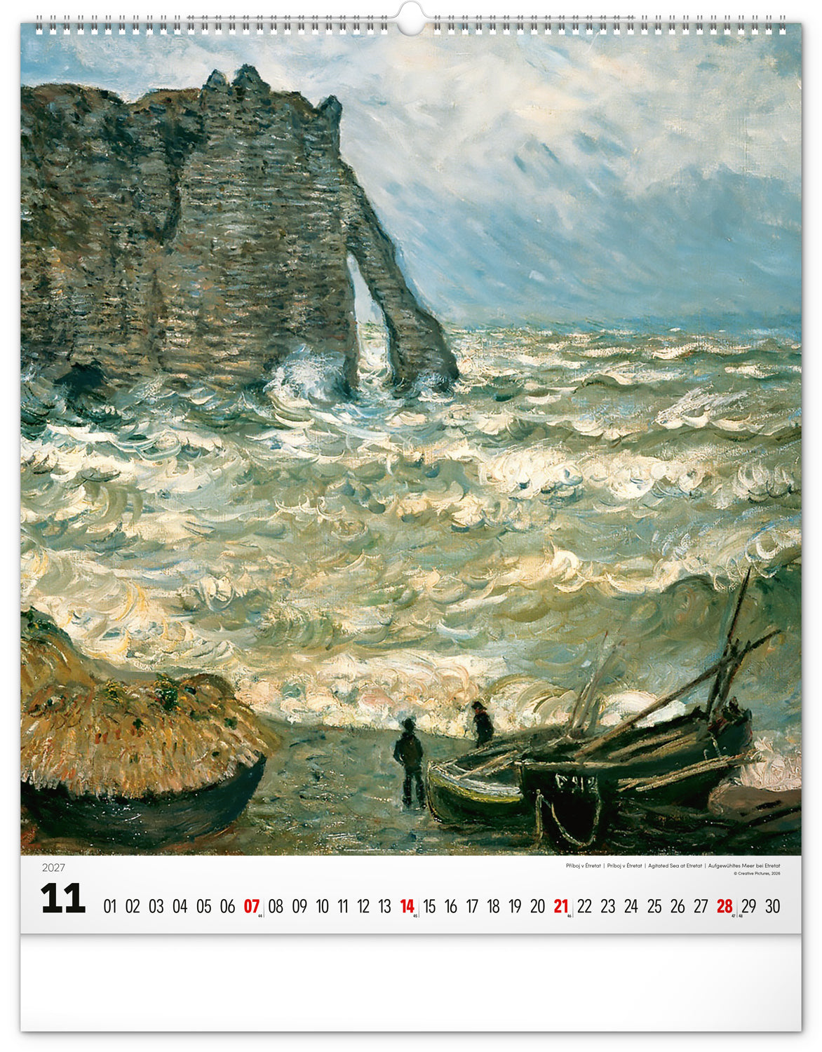 Wandkalender Claude Monet 2027, 48 x 56 cm