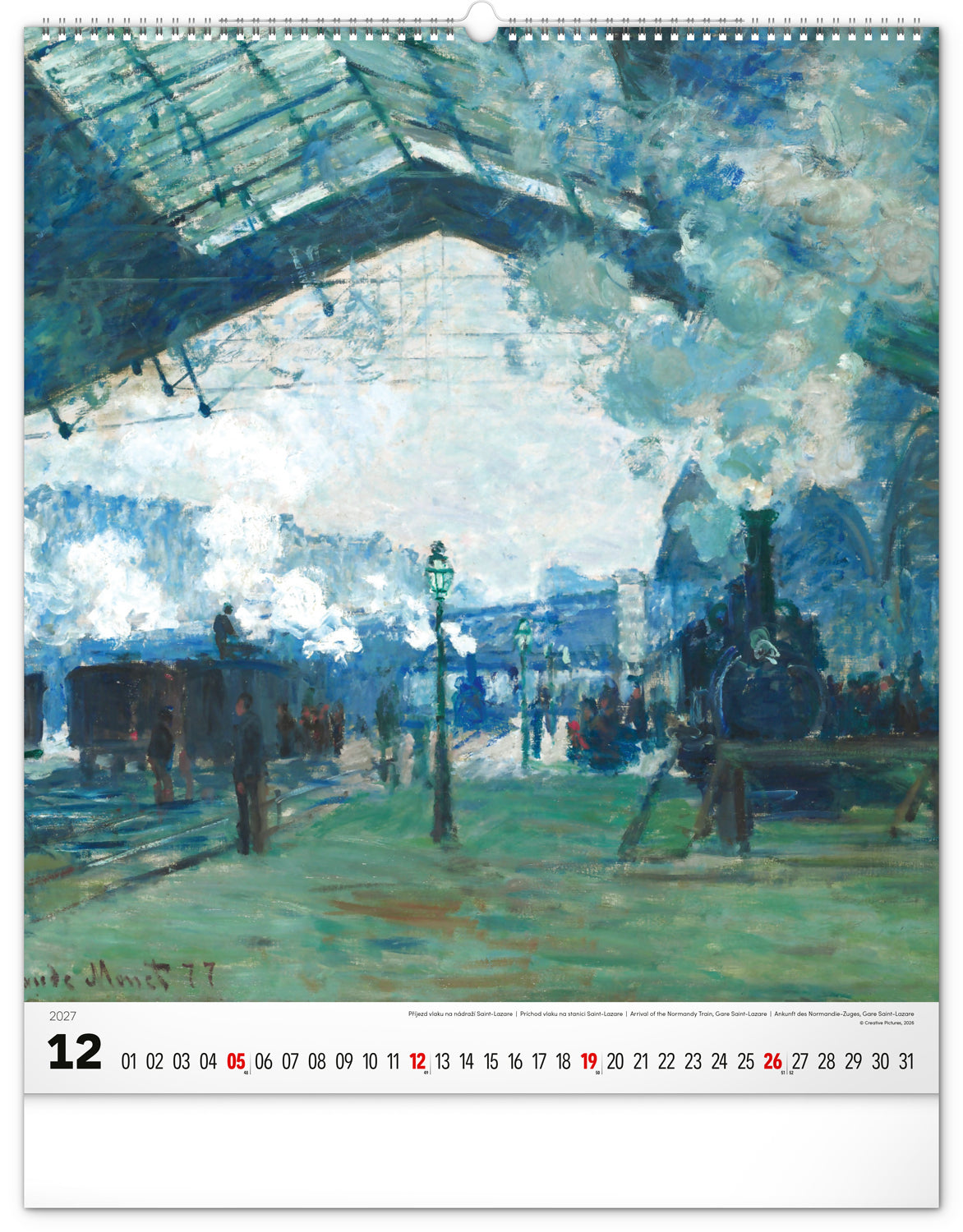 Wandkalender Claude Monet 2027, 48 x 56 cm