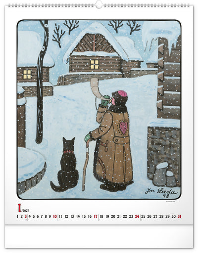 Wandkalender Josef Lada 2027, 48 x 56 cm