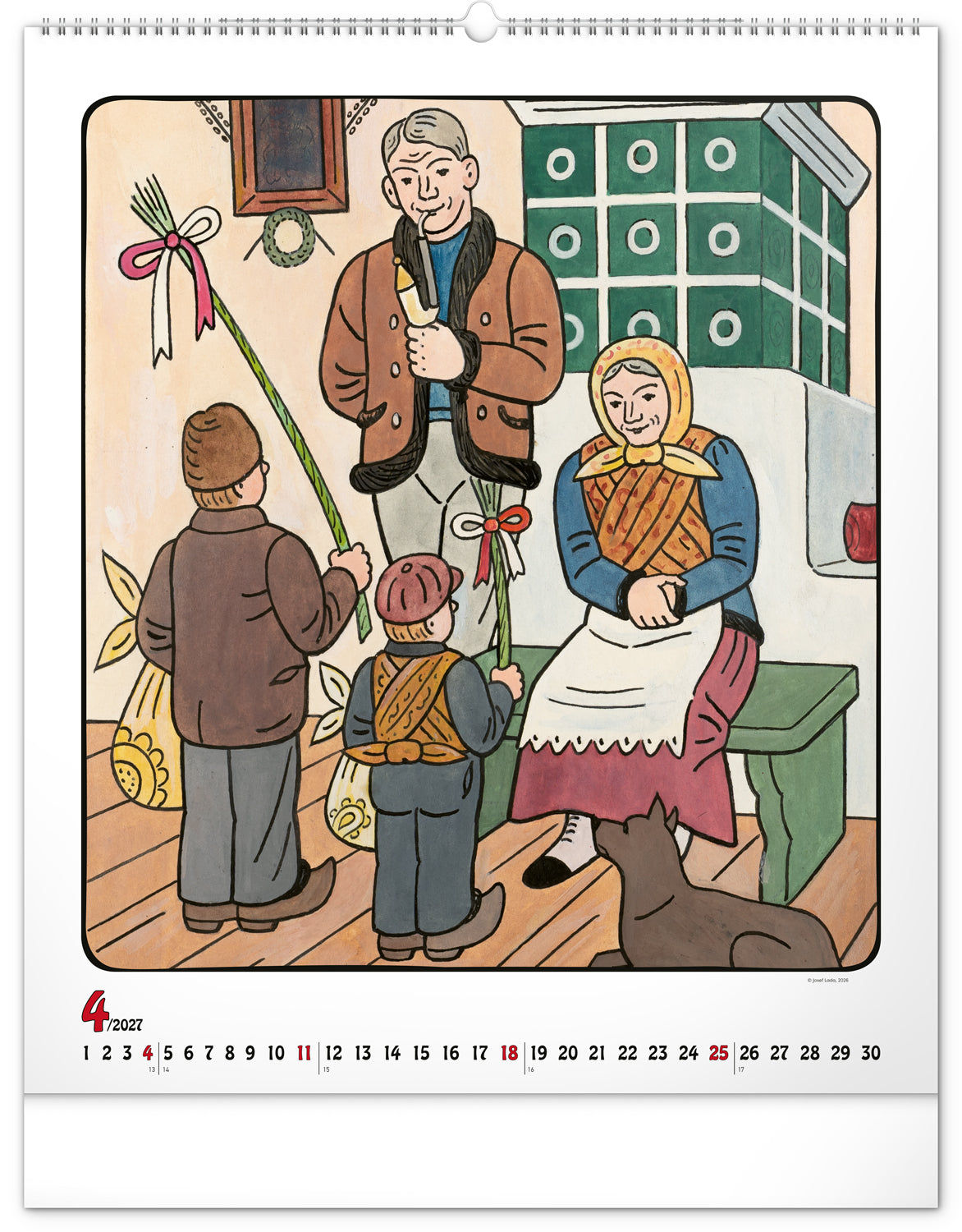 Wandkalender Josef Lada 2027, 48 x 56 cm