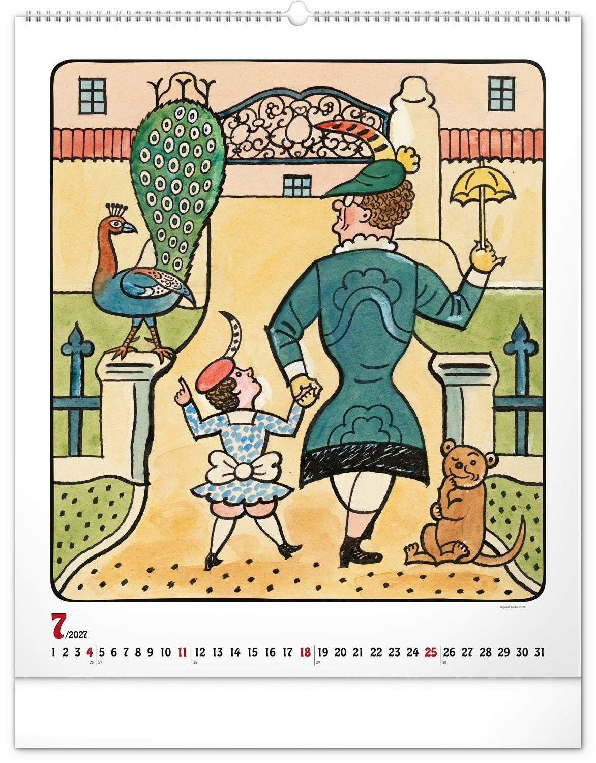 Wandkalender Josef Lada 2027, 48 x 56 cm