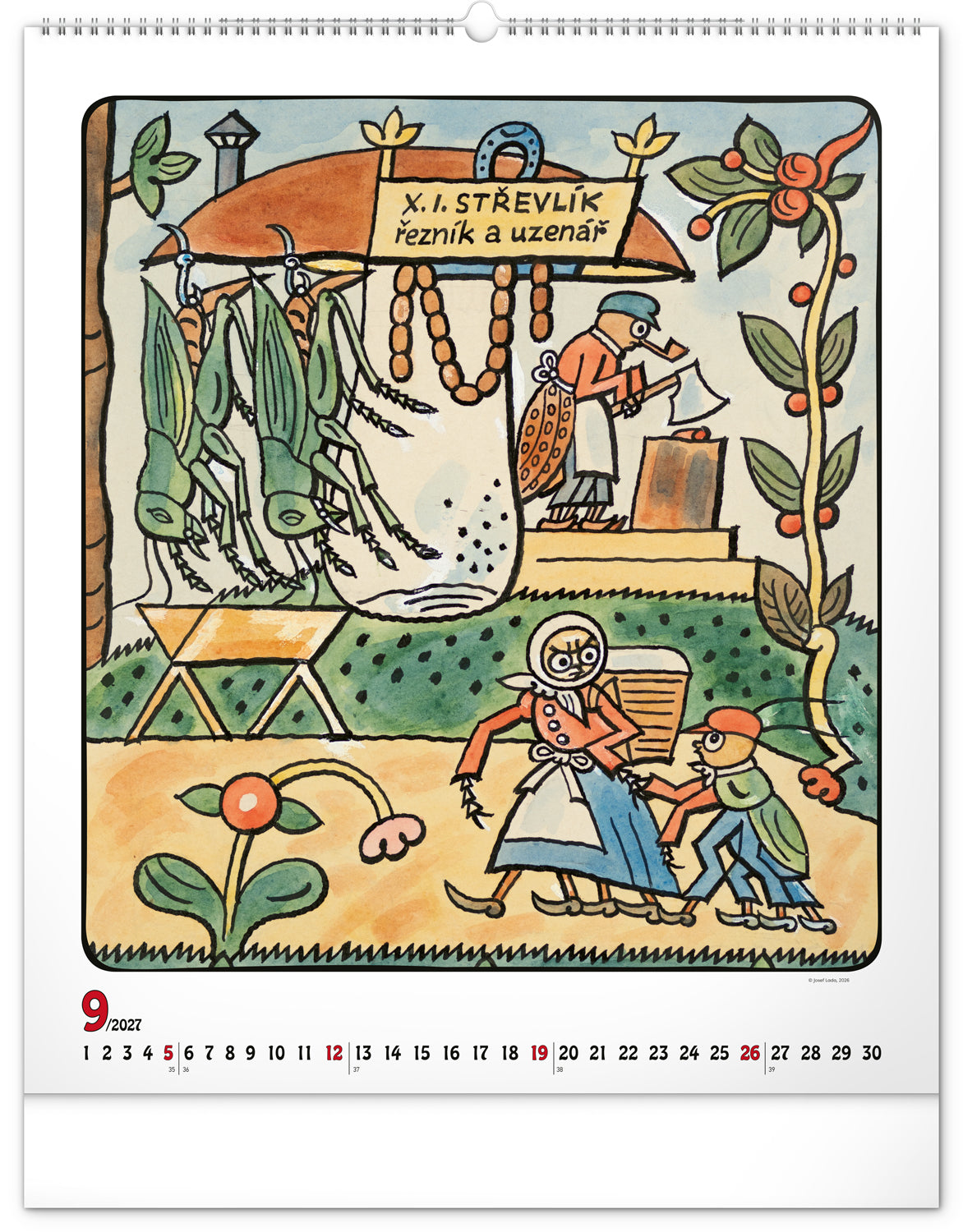 Wandkalender Josef Lada 2027, 48 x 56 cm