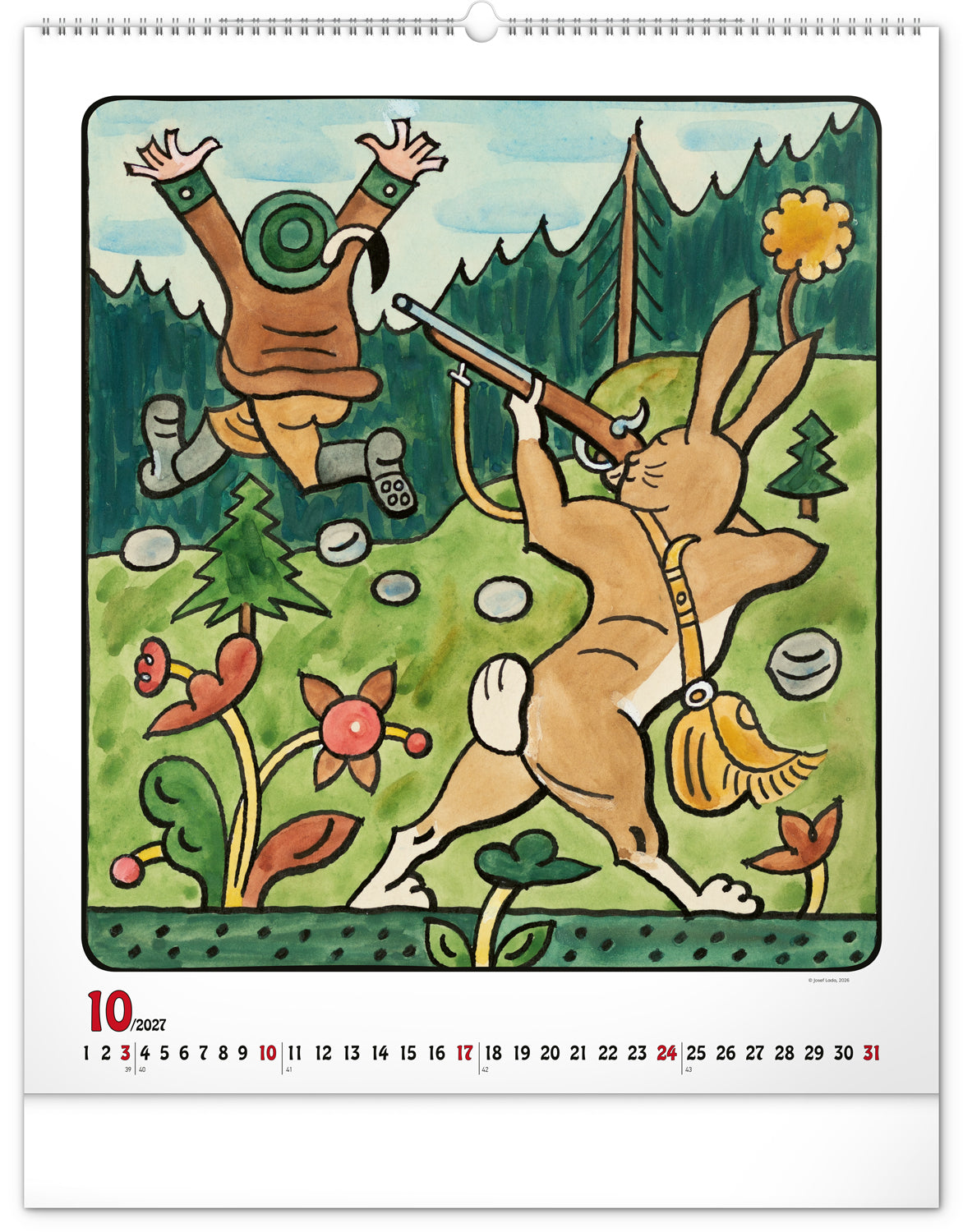 Wandkalender Josef Lada 2027, 48 x 56 cm