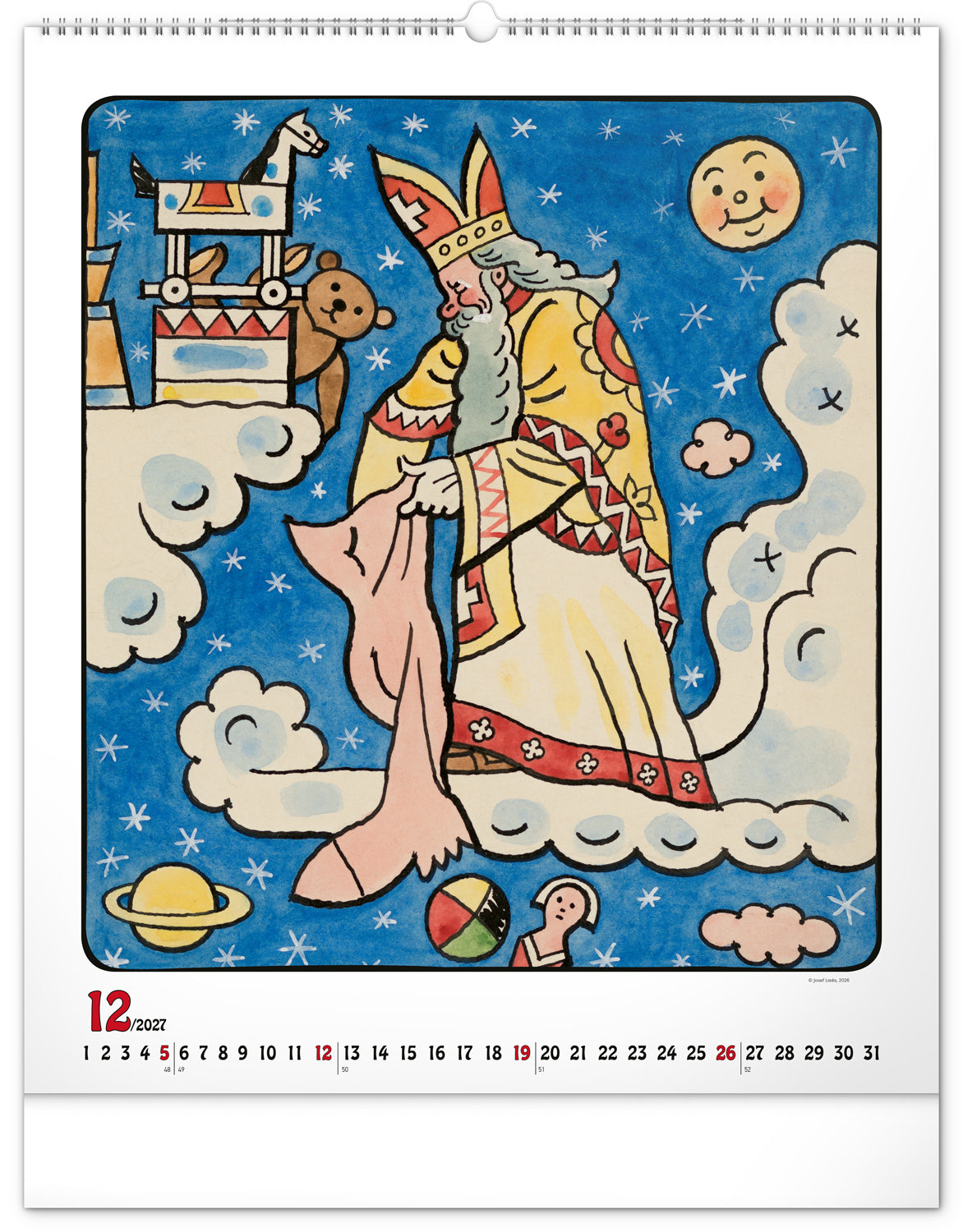 Wandkalender Josef Lada 2027, 48 x 56 cm