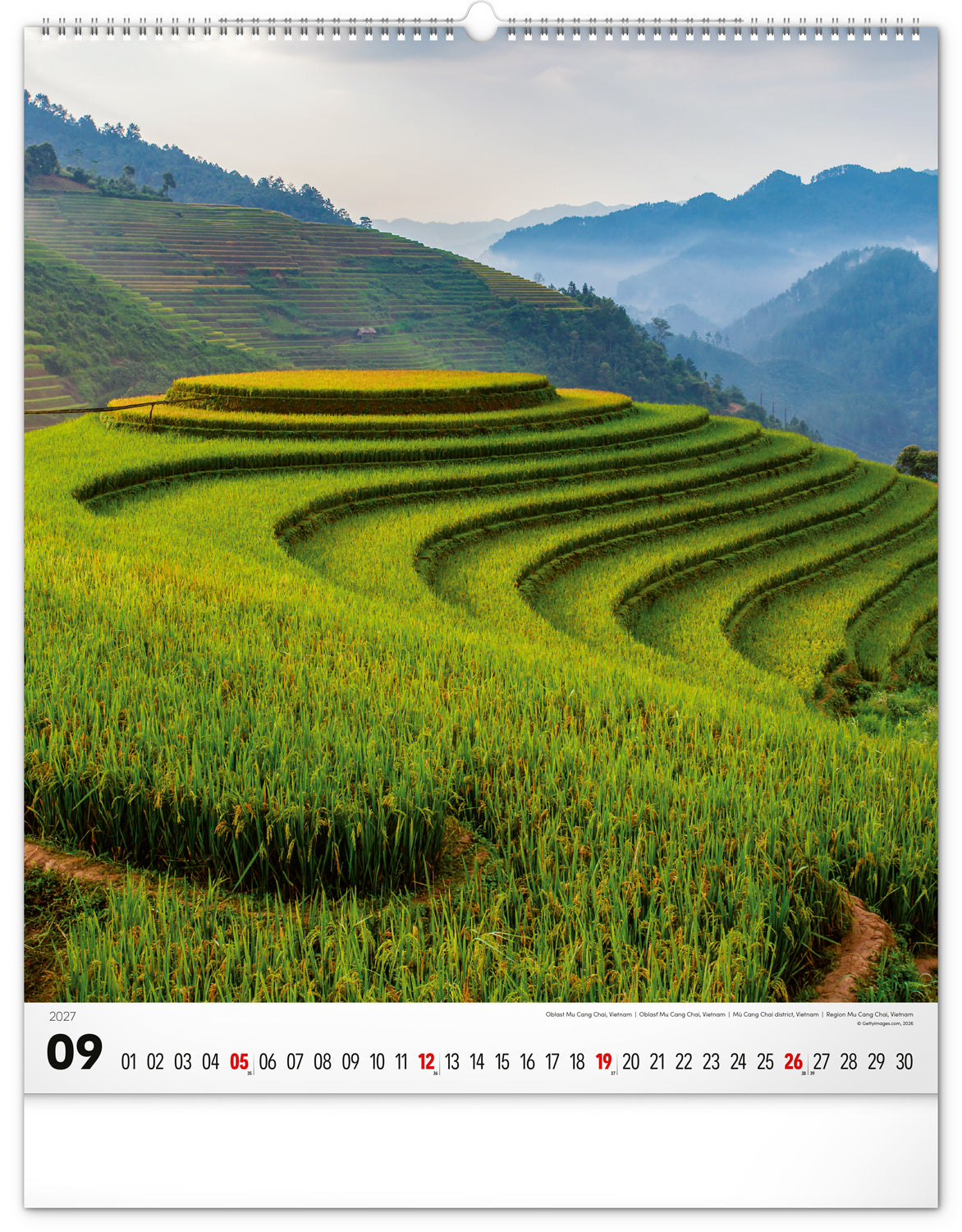 Wandkalender Energie 2027, 48 x 56 cm