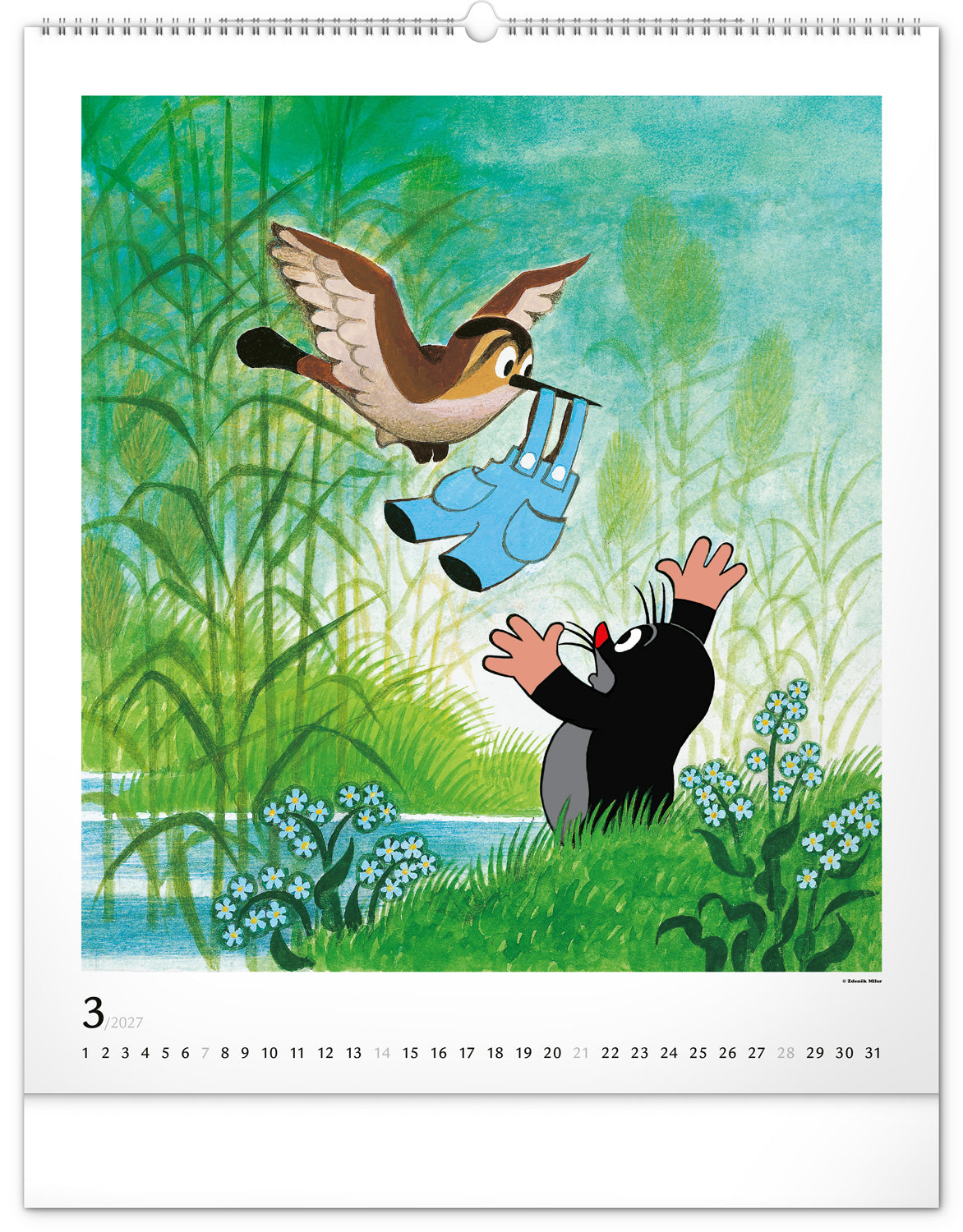 Wandkalender Der kleine Maulwurf 2027, 48 x 56 cm