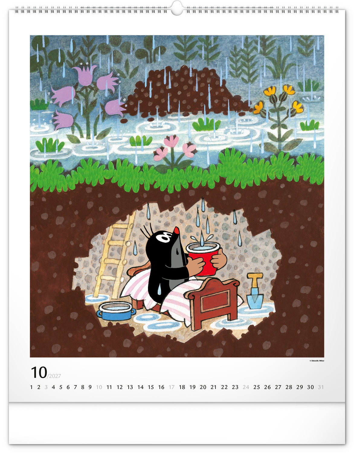 Wandkalender Der kleine Maulwurf 2027, 48 x 56 cm