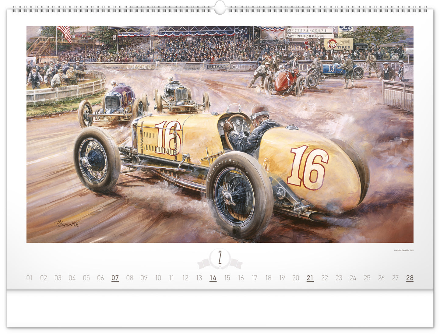 Wandkalender Oldtimer – Václav Zapadlík 2027, 64 x 42 cm