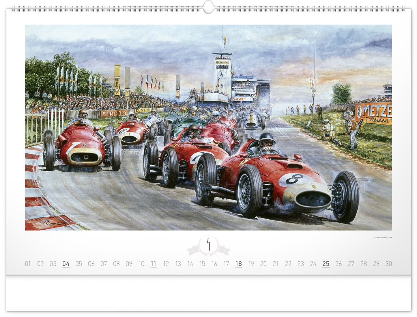 Wandkalender Oldtimer – Václav Zapadlík 2027, 64 x 42 cm